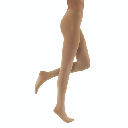 JOBST Relief 30-40 mmHg Compression Stockings, Waist High Pantyhose, Closed Toe, Beige, Large