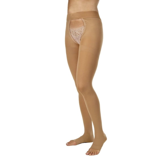 JOBST Relief Compression Stockings 20-30 mmHg Chap, Double, Open Toe, Beige, Small