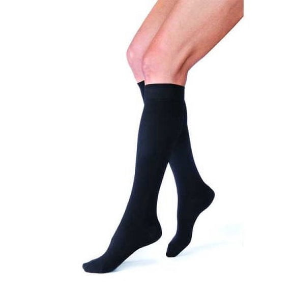 BSN Jobst Unisex Relief Knee-High Extra Firm Compression Stockings, Closed Toe, XL, Black, 1 Pair