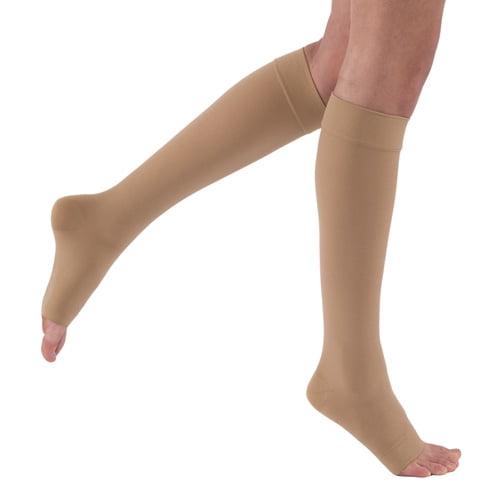 JOBST Relief Petite Compression Knee High, 15-20 mmHg Open Toe, Medium / Beige