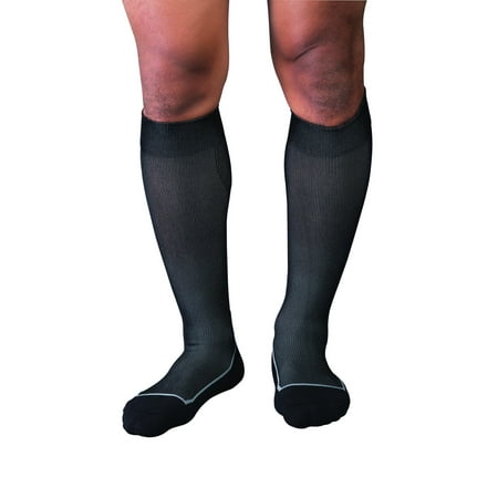 JOBST SPORT SOCK KNEE CLOSED TOE 20-30 COOL BLACK/BLACK LG