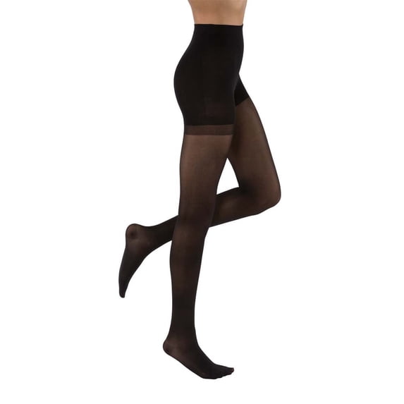 JOBST UltraSheer Compression Stockings, 8-15 mmHg, Waist High, Closed Toe, Classic Black, Medium