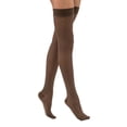 thumbnail image 1 of JOBST UltraSheer Diamond Pattern Compression Stockings, 20-30 mmHg, Thigh High, Silicone Dot Band, Closed Toe, Espresso, Small, 1 of 4