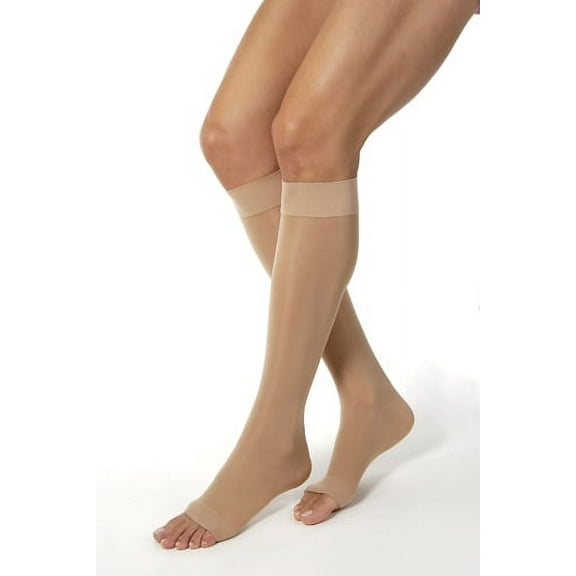 JOBST Women's Ultrasheer Petite Knee High Classic 20-30 mmHg Open Toe, Natural Medium
