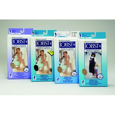 JOBST Women's Ultrasheer Thigh High Lace 20-30 mmHg Closed Toe, Natural Small