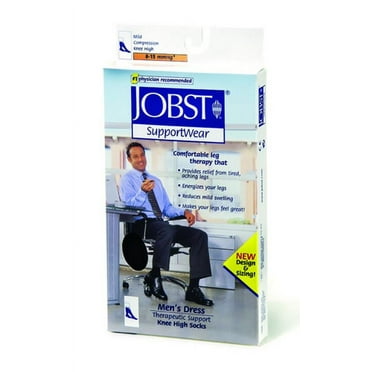 Jobst For Men 8-15 Over-The-Calf Sock White Mediu