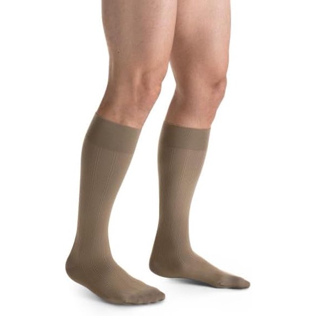 JOBST for Men Knee High Closed Toe Compression Stockings, Extra Firm