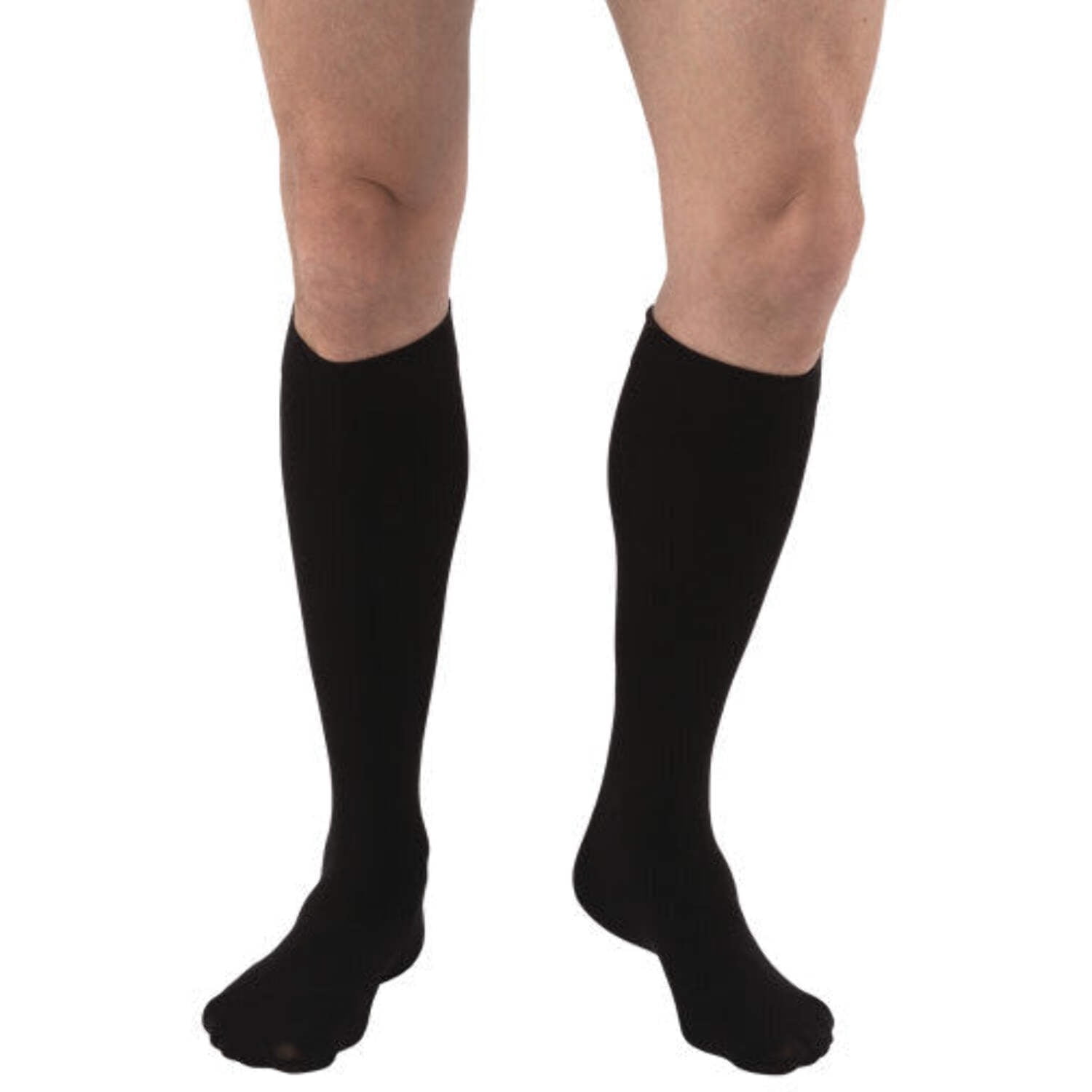 JOBST Relief Knee High 20-30 mmHg Compression Socks, Closed Toe, Black, Large Full Calf