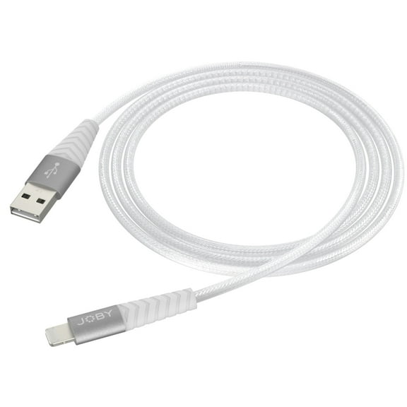 JOBY 3.9' High Speed MFi Certified Charge and Sync Lightning Cable, White