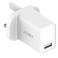 thumbnail image 1 of JOBY Universal Compact 12W 2.4A USB Type-A Wall Charger, UK Plug, 1 of 4