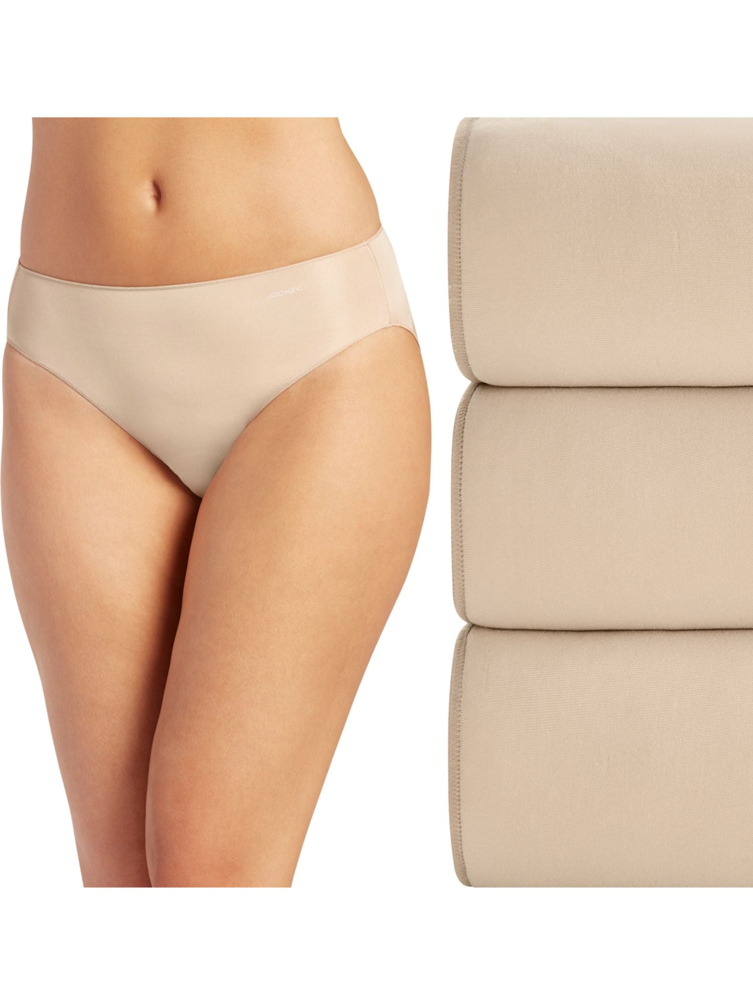Jockey® Essentials Women's Soft Touch Seamfree® Eco Thong Panties, 3 Pack,  Sizes S-XXXL 