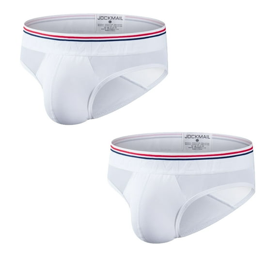 JOCKMAIL 2 PCS/Pack Men Briefs Underwear Mesh Soft Cotton Low Rise Men Underwear Briefs