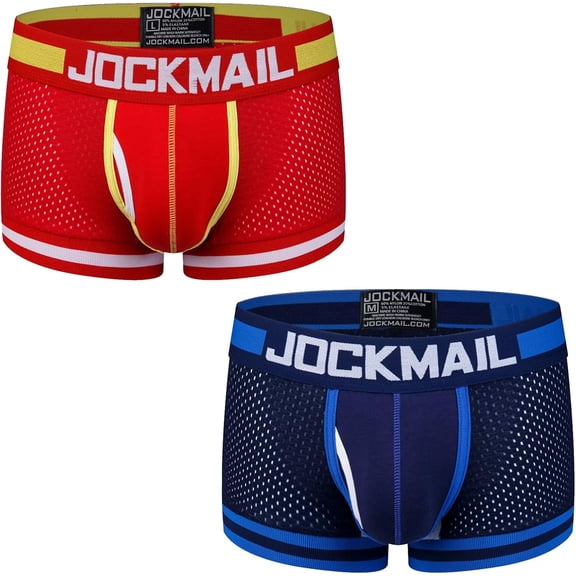 JOCKMAIL 2 Pack/PCS Men's Mesh U Pouch Underwear Mens Underwear Briefs Boxer Briefs Breathable Underpants Pants Trunks
