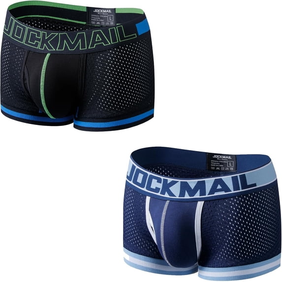 JOCKMAIL 2 Pack/PCS Men's Mesh U Pouch Underwear Mens Underwear Briefs Boxer Briefs Breathable Underpants Pants Trunks