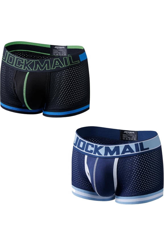 JOCKMAIL 2 Pack/PCS Men's Mesh U Pouch Underwear Mens Underwear Briefs Boxer Briefs Breathable Underpants Pants Trunks