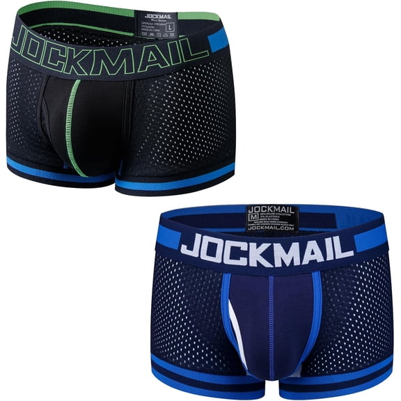 JOCKMAIL 2 Pack/PCS Men's Mesh U Pouch Underwear Mens Underwear Briefs Boxer Briefs Breathable Underpants Pants Trunks