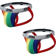 JOCKMAIL 2PCS/Pack Mens Jockstrap Low Waist Jock straps Underwear Gym Workout Strap Brief Men for Sport