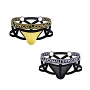 JOCKMAIL 2PCS/Pack Mens Breathable Jockstrap Athletic Supporters for Men Mens Thong Jock Strap Male Underwear