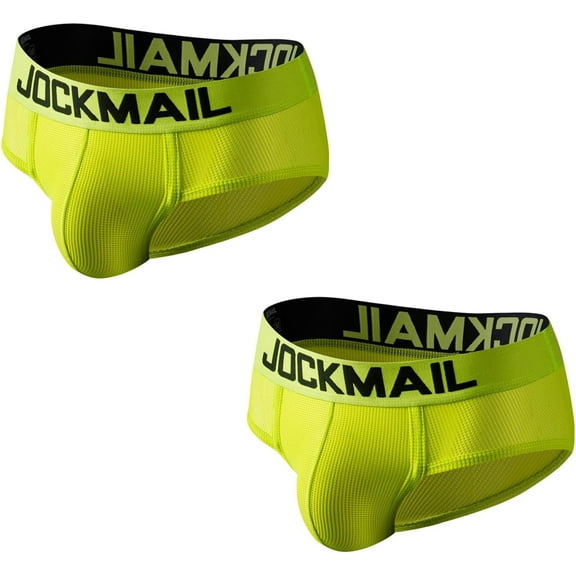 JOCKMAIL 2PCS/Pack Mens Briefs Underwear Low Waist Comfortable Mens Underwear Briefs Sport Underwear