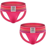 JOCKMAIL 2PCS/Pack Mens Jock Strap Briefs Mens Thongs Mens Athletic Underwear Mens Bikini Underwear