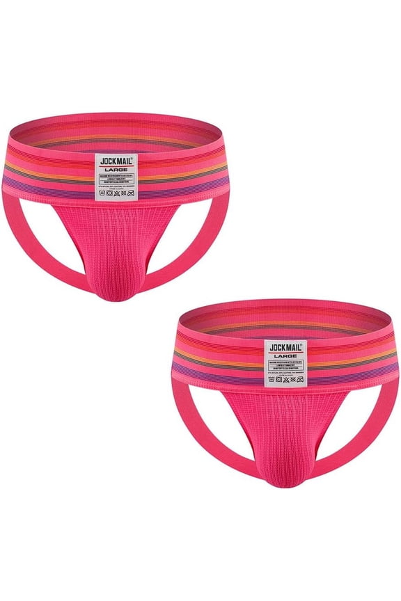 2PCS/Pack Mens Jock Strap Briefs Men's Thongs Mens Athletic Underwear Mens Bikini Underwear