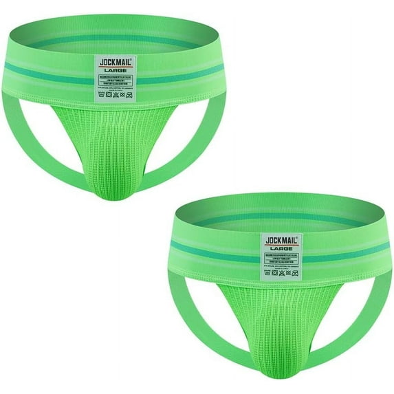 JOCKMAIL 2PCS/Pack Mens Jock Strap Briefs Men's Thongs Mens Athletic Underwear Mens Bikini Underwear