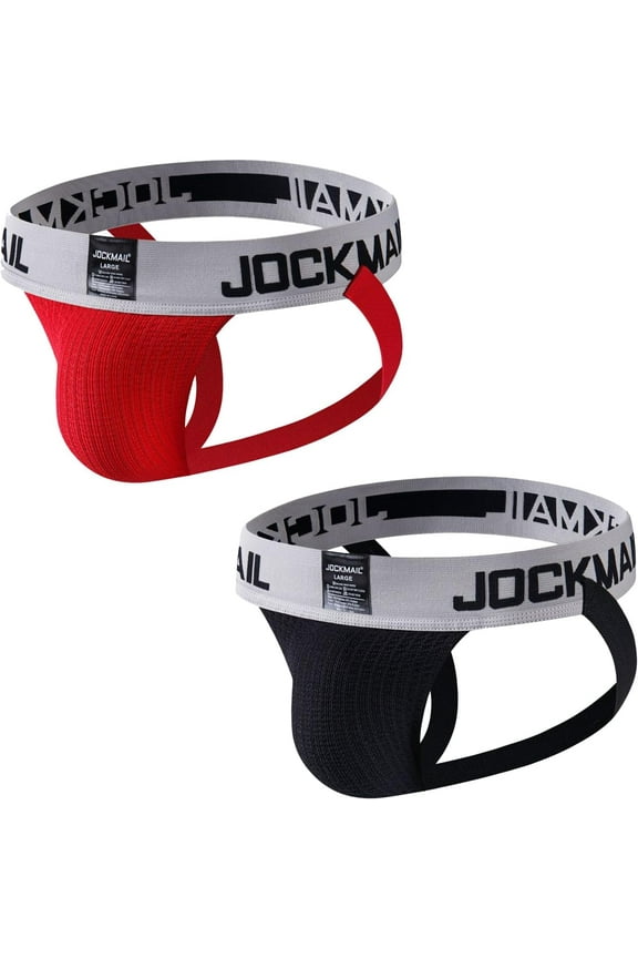 2Pack/PCS Men's Thongs Athletic Supporter Men's Briefs Rainbow Underwear Gym Workout