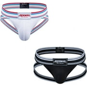 JOCKMAIL 2Piecs/Pack Men Jockstrap Underwear Sexy Jock strap for Men Mens Athletic Supporter Jockstrap