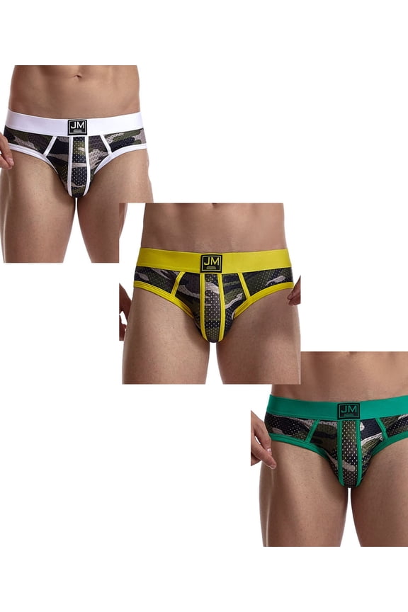 3 PCS/Pack Mens Camoflage Underwear Boxers Sexy Classic Printed Camouflage Men Underwear Panties