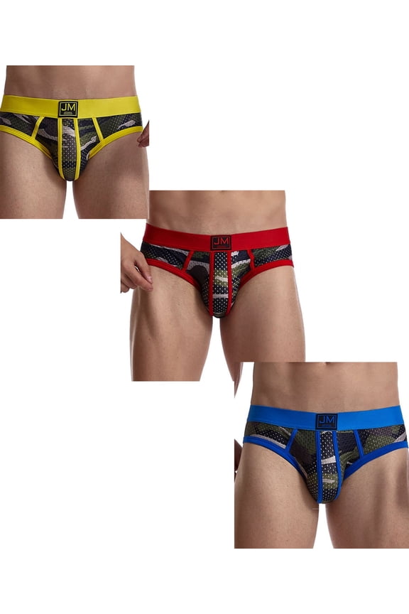 3 PCS/Pack Mens Camoflage Underwear Boxers Sexy Classic Printed Camouflage Men Underwear Panties