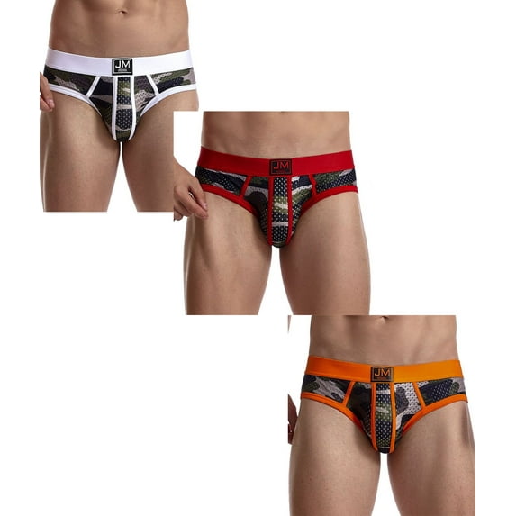 JOCKMAIL 3 PCS/Pack Mens Camoflage Underwear Boxers Sexy Classic Printed Camouflage Men Underwear Panties