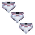 thumbnail image 1 of JOCKMAIL 3PCS/PACK Mens Underwear Briefs Wide Belt Striped Athletic Sports Underwear Mens Underpants, 1 of 6