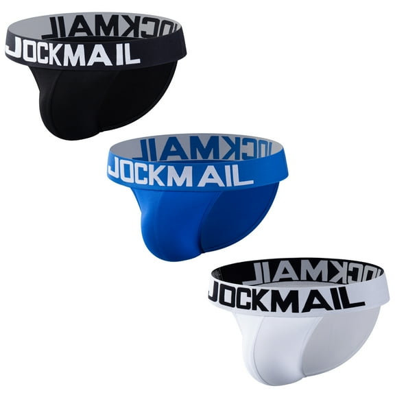 JOCKMAIL 3PCS/Pack Men Cotton Briefs Men's Underwear Breathable Briefs Low Rise Men Underwear