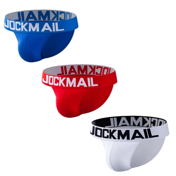 JOCKMAIL 3PCS/Pack Men Cotton Briefs Men's Underwear Breathable Briefs Low Rise Men Underwear
