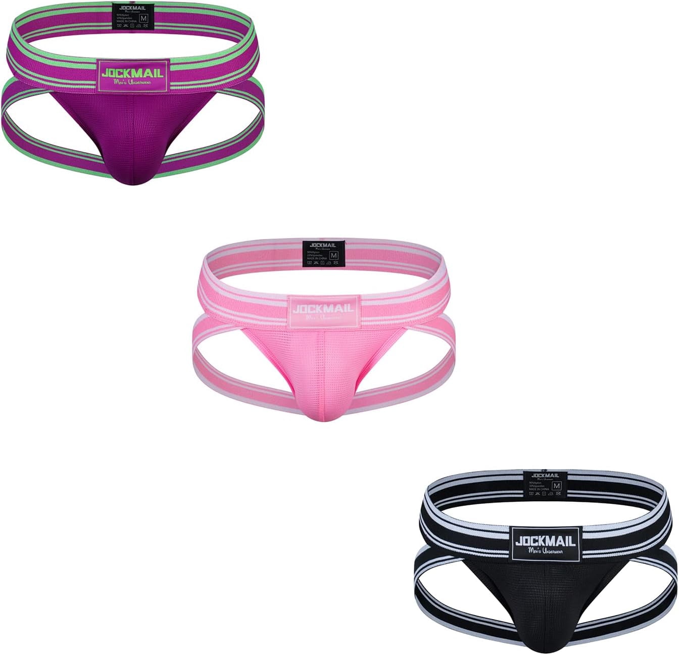 GYM Heren 7,62 cm brede band, klassieke atletische steun, Wit, L