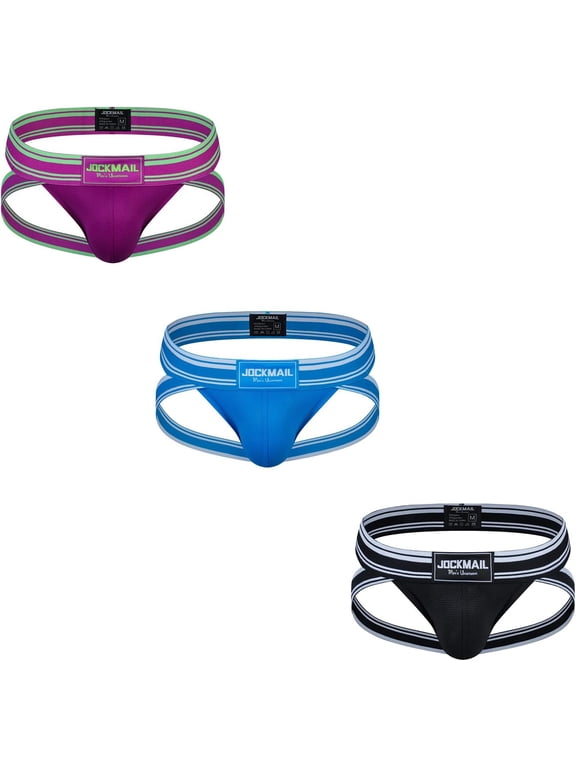 3PCS/Pack Men Jockstrap Underwear Athletic Supporter Jockstrap Low Rise Men Briefs Jockstrap Sport Underwear