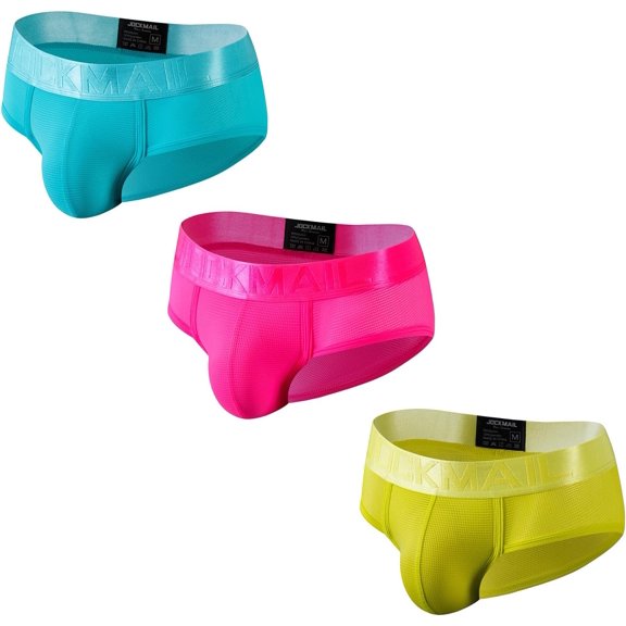 JOCKMAIL 3PCS/Pack Men Underwear Briefs Athletic Underwear Briefs Mens Breathable Briefs for Sport Gym