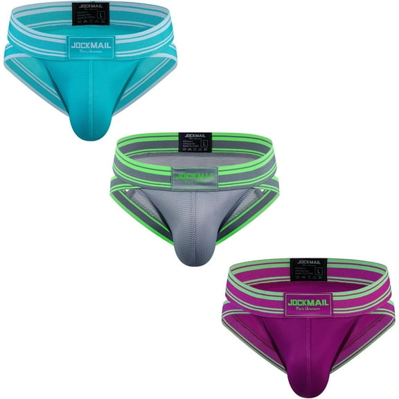 JOCKMAIL 3PCS/Pack Men's Underwear Briefs Mens Breathable Comfortable Briefs Athletic Underwear Mens Briefs Underwear Pack