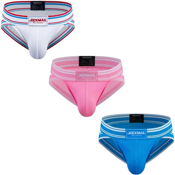 JOCKMAIL 3PCS/Pack Men's Underwear Briefs Mens Breathable Comfortable Briefs Athletic Underwear Mens Briefs Underwear Pack