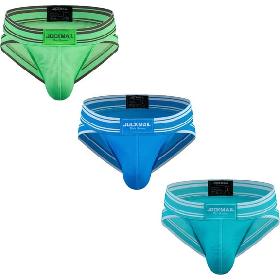 JOCKMAIL 3PCS/Pack Men's Underwear Briefs Mens Breathable Comfortable Briefs Athletic Underwear Mens Briefs Underwear Pack