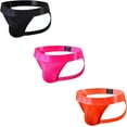 thumbnail image 1 of JOCKMAIL 3PCS/Pack Mens Thongs Underwear Jockstrap Low Rise Athletic Supporter Jockstrap Mens Breathable Briefs Men Jockstrap, 1 of 8