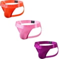 thumbnail image 1 of JOCKMAIL 3PCS/Pack Mens Thongs Underwear Jockstrap Low Rise Athletic Supporter Jockstrap Mens Breathable Briefs Men Jockstrap, 1 of 8