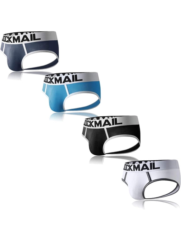 4PCS/Pack Mens Briefs Open Back Bottomless Underwear Mens Assless Men's Boxer Briefs Trunk