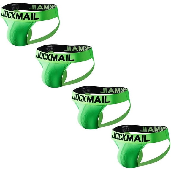 JOCKMAIL 4PCS/Pack Mens Underwear Jockstraps Comfort Mens Jock strap Breathable Mens Jockstrap