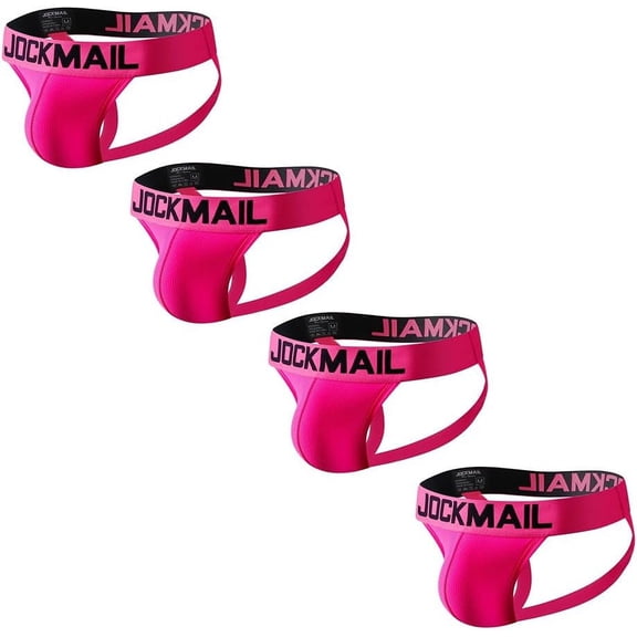 JOCKMAIL 4PCS/Pack Mens Underwear Jockstraps Comfort Mens Jock strap Breathable Mens Jockstrap
