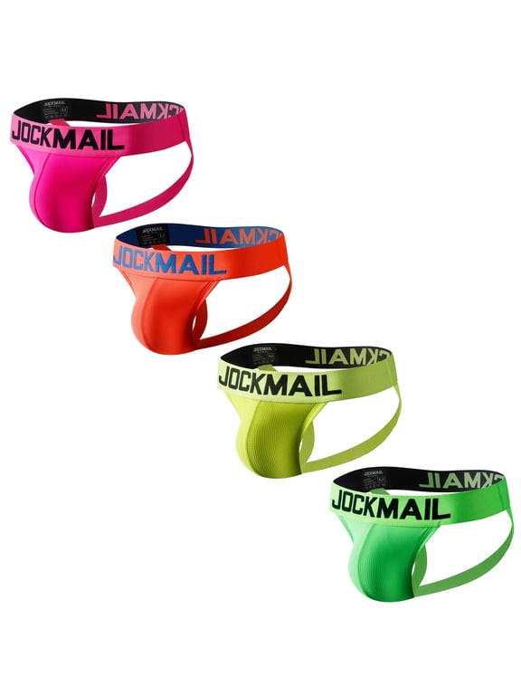 4pcs/Pack Mens Briefs Underwear Jockstrap Mesh Briefs Men Underpants Athletic Supporter