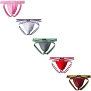 JOCKMAIL 5PCS/Pack Men Jockstrap Underwear Athletic Supporter Low Rise Jockstrap Men Briefs Jockstrap Sport Underwear