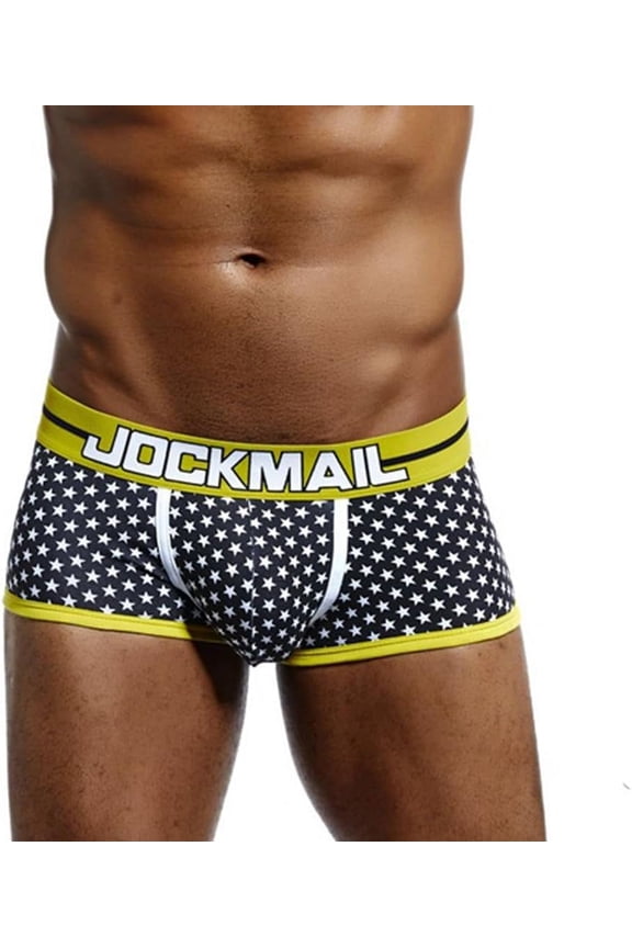 Boxer Brief Mens Cotton Cute Star Soft Mens Briefs Underwear Trunks