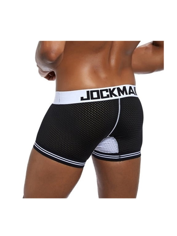 Boxer Men Sexy Mesh U Pouch Underwear Sexy Underpants Cueca Cotton Pants Trunks Boxer Shorts Gay Panties