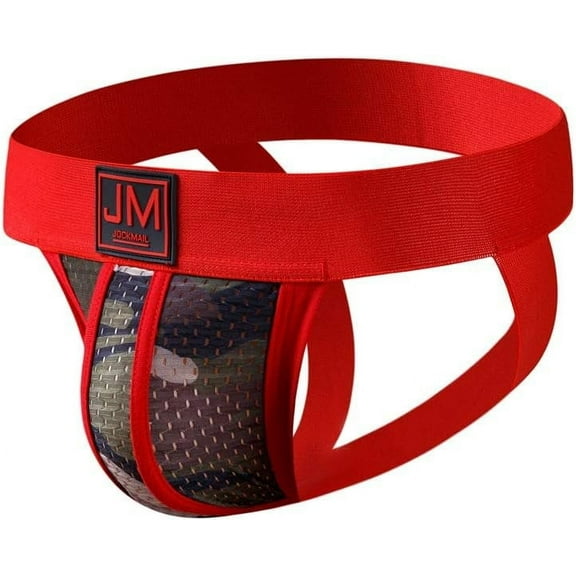 JOCKMAIL Camouflage Mens Jockstraps Underwear Mesh Low Rise Stretch Jock Strap for Men